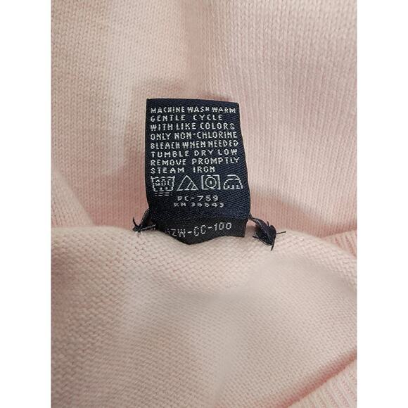 Izod Pink Old School 100% Cotton Argyle Sweater Large Vintage Women’s Clueless - Picture 8 of 8